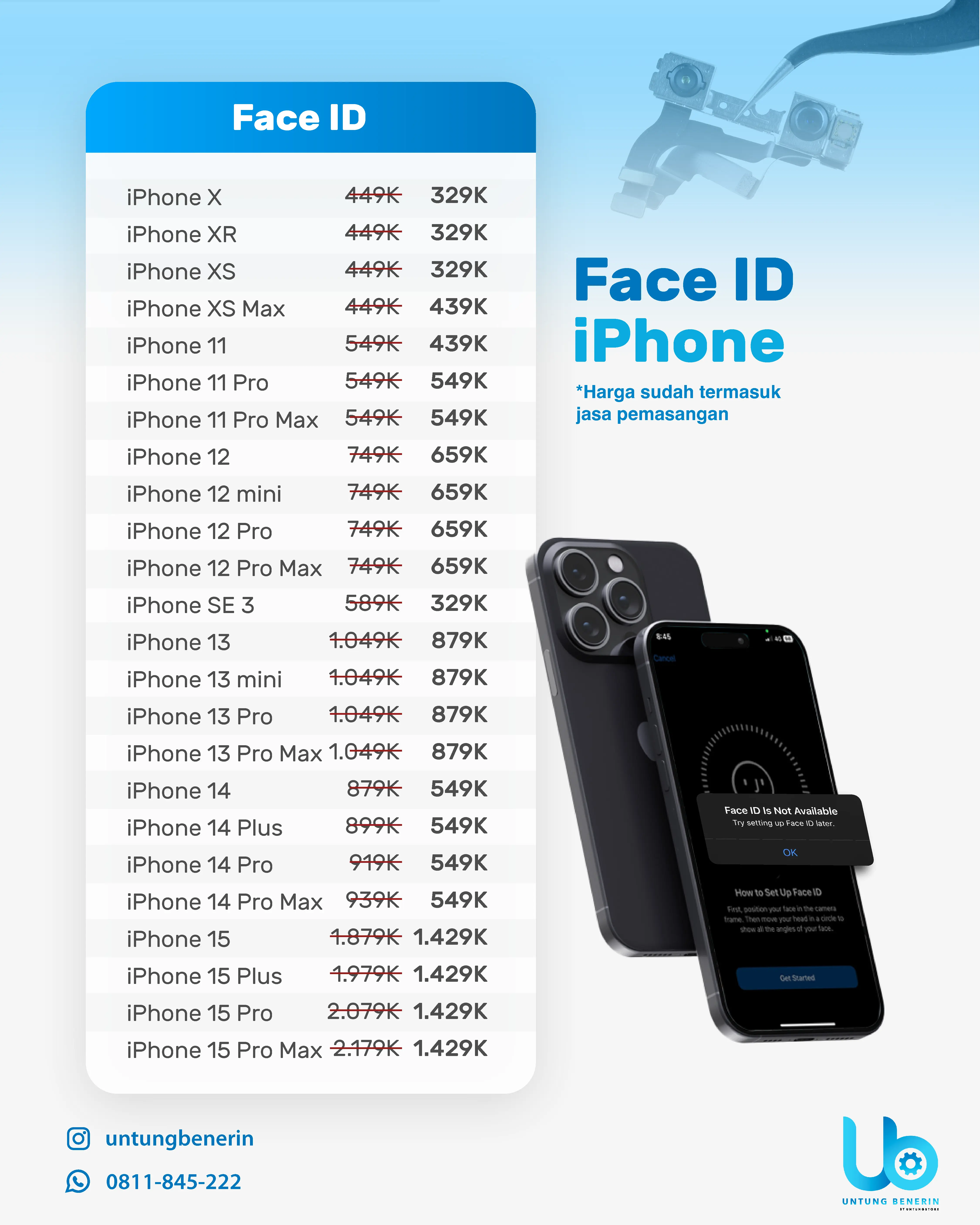 pricelist untung benerin 2025-08