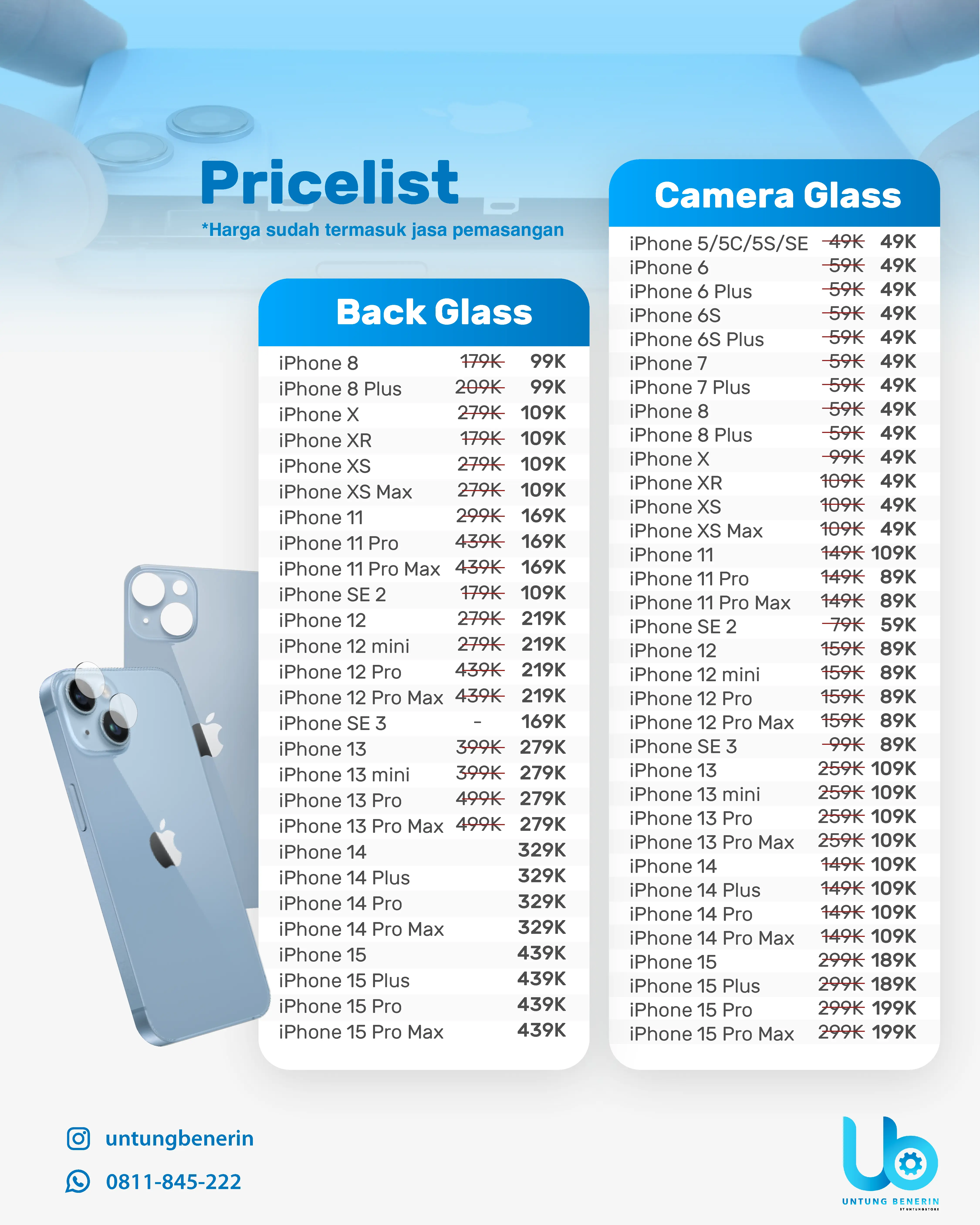 pricelist untung benerin 2025-05
